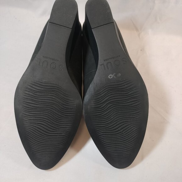 Naturalizer SOUL (Glimmer) Black Wedge Pump - Picture 7 of 8
